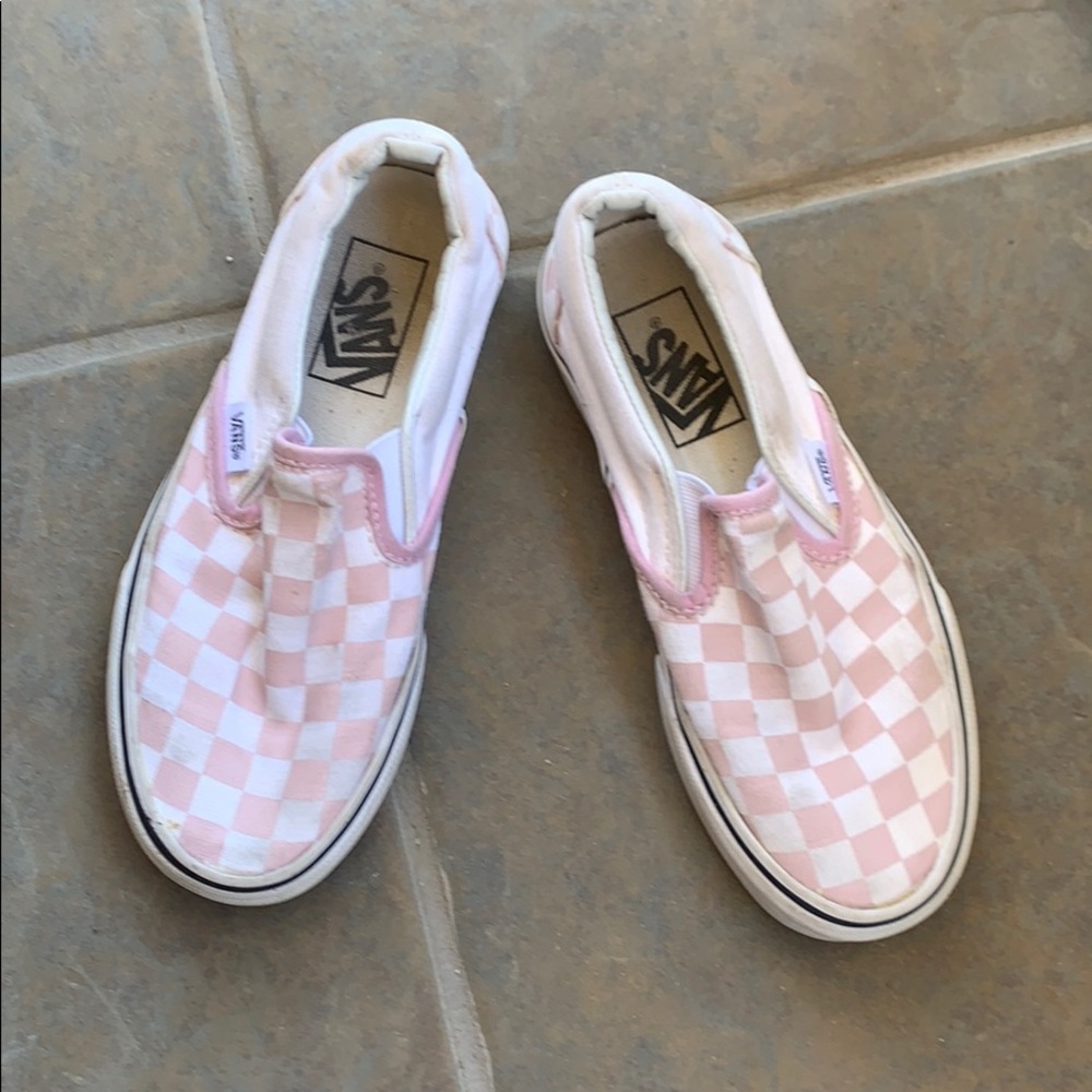 Pink Checkerboard Vans